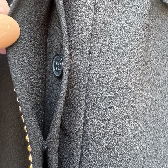 Rachel Rachel Roy Black Sleeveless Jumpsuit Gold Stud Trim Straight Leg Sz 2 NWT - Picture 11 of 16